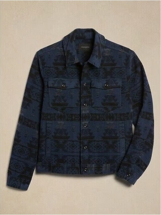 Banana Republic Other - BANANA REPUBLIC - Maverick Patterned Trucker Jacket - Men’s 2XL